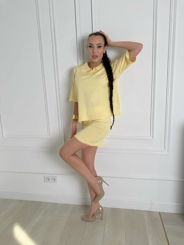 Женский костюм желтый купить в Интернет-магазине Садовод База - цена 1500 руб Садовод интернет-каталог