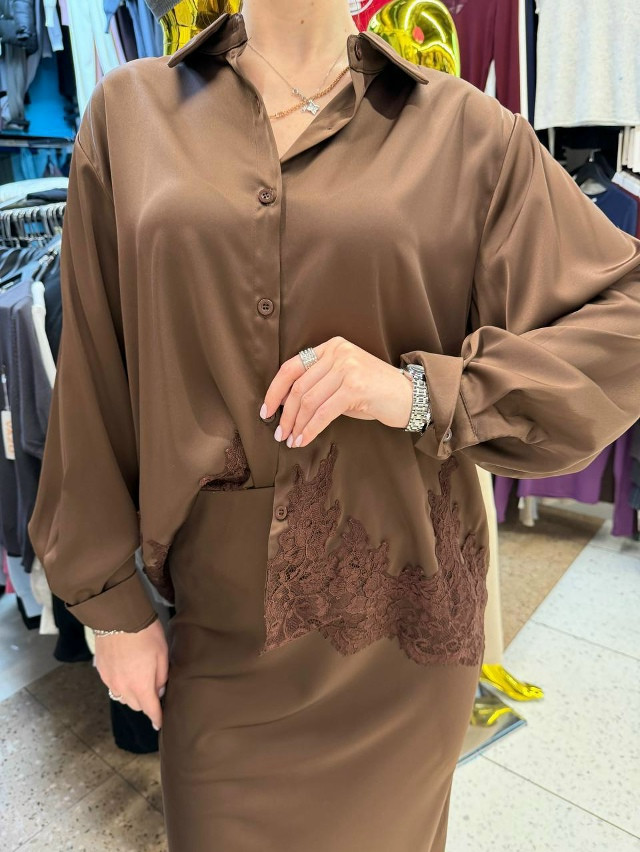 Женский костюм коричневый купить в Интернет-магазине Садовод База - цена 2100 руб Садовод интернет-каталог