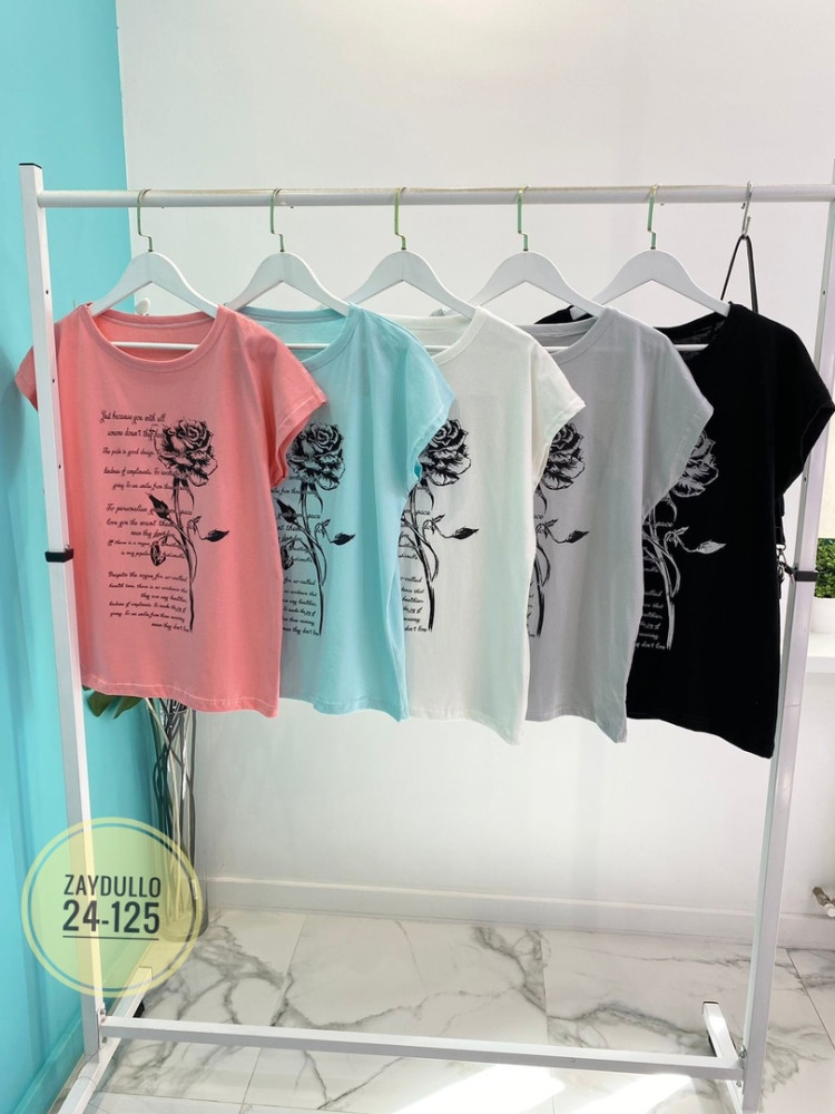 женские футболки с принтом  молодёжная купить в Интернет-магазине Садовод База - цена 350 руб Садовод интернет-каталог