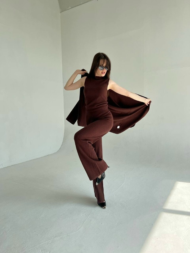 Костюм коричневый купить в Интернет-магазине Садовод База - цена 3400 руб Садовод интернет-каталог