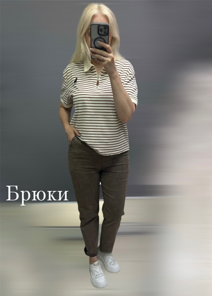 Женские брюки коричневые купить в Интернет-магазине Садовод База - цена 1300 руб Садовод интернет-каталог