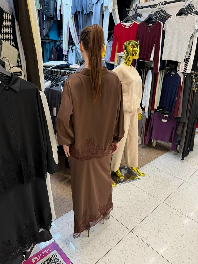 Женский костюм коричневый купить в Интернет-магазине Садовод База - цена 2100 руб Садовод интернет-каталог