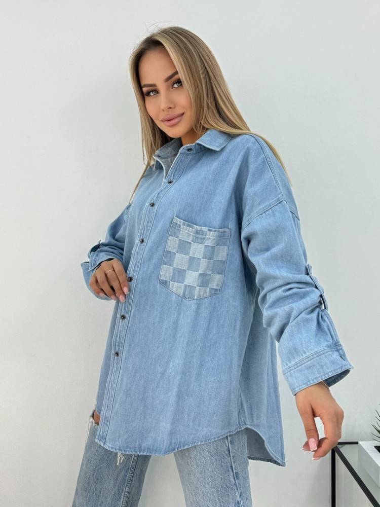 Женская рубашка темно-синяя купить в Интернет-магазине Садовод База - цена 1800 руб Садовод интернет-каталог