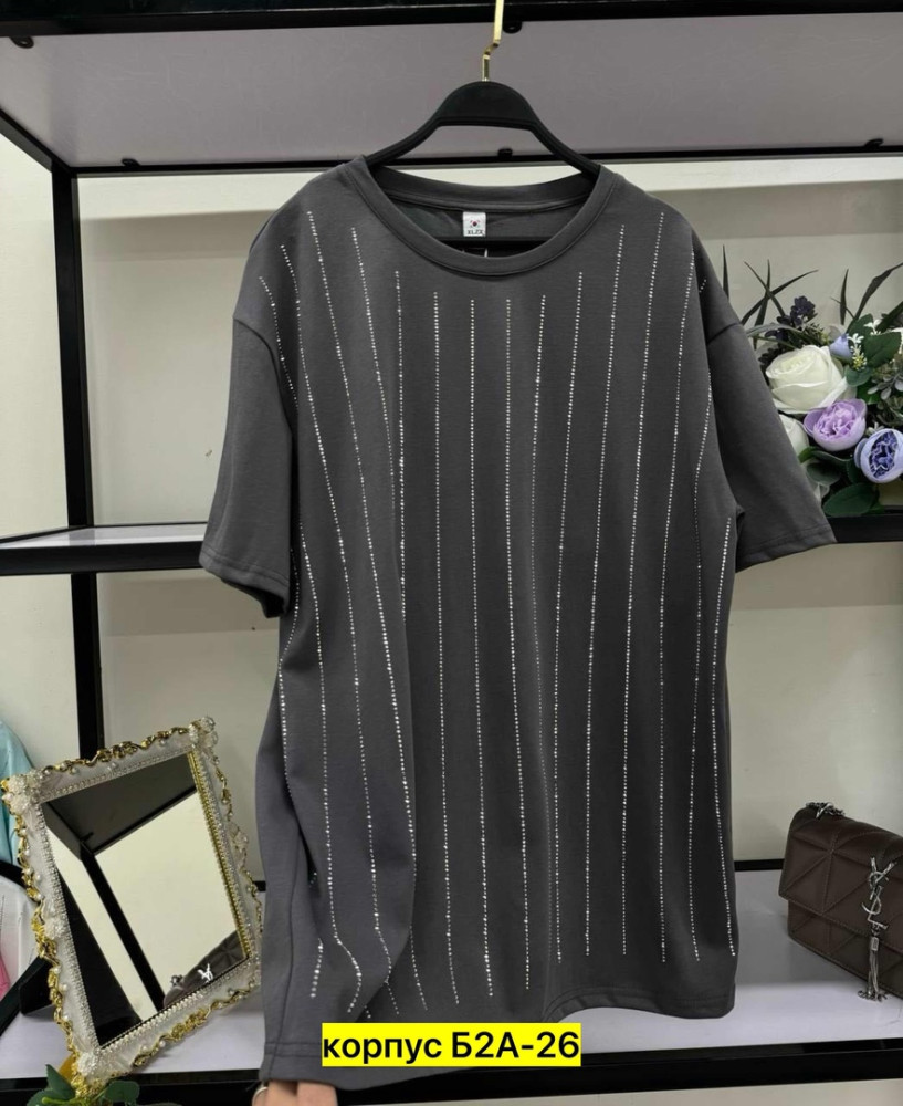 Женская футболка темно-серая купить в Интернет-магазине Садовод База - цена 900 руб Садовод интернет-каталог