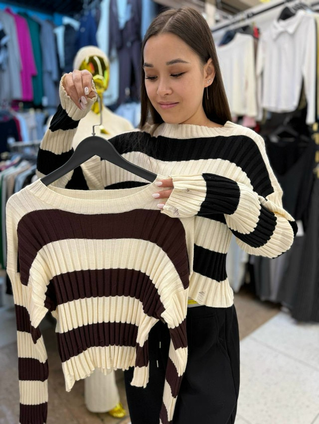 Свитер женский коричневый купить в Интернет-магазине Садовод База - цена 900 руб Садовод интернет-каталог