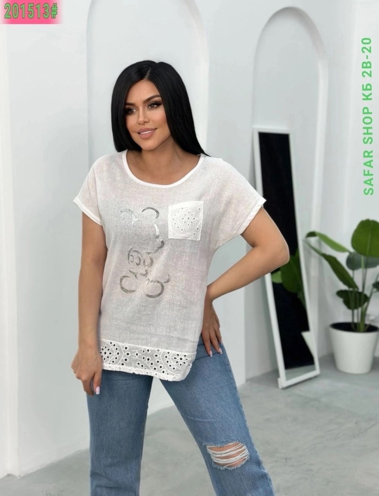 Женская футболка Цвет как на фото купить в Интернет-магазине Садовод База - цена 650 руб Садовод интернет-каталог