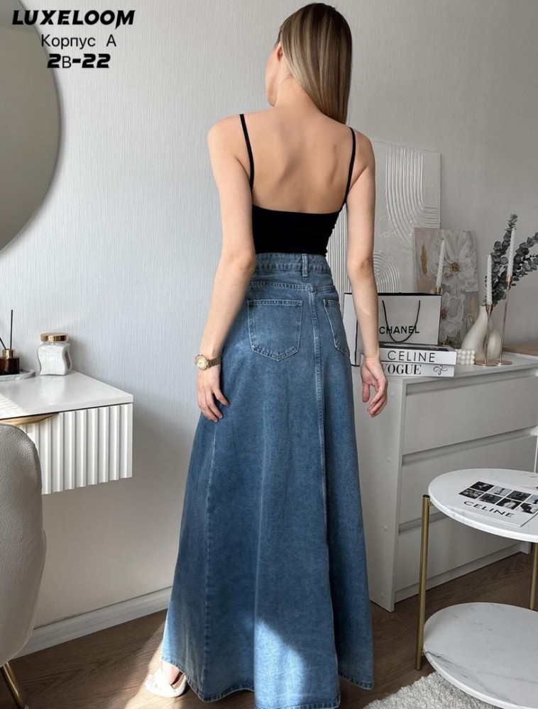 Джинсовая юбка синяя купить в Интернет-магазине Садовод База - цена 1500 руб Садовод интернет-каталог