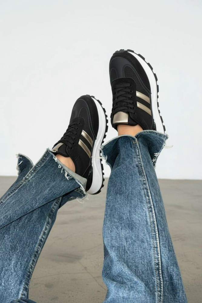 Кроссовки женские черные купить в Интернет-магазине Садовод База - цена 1200 руб Садовод интернет-каталог