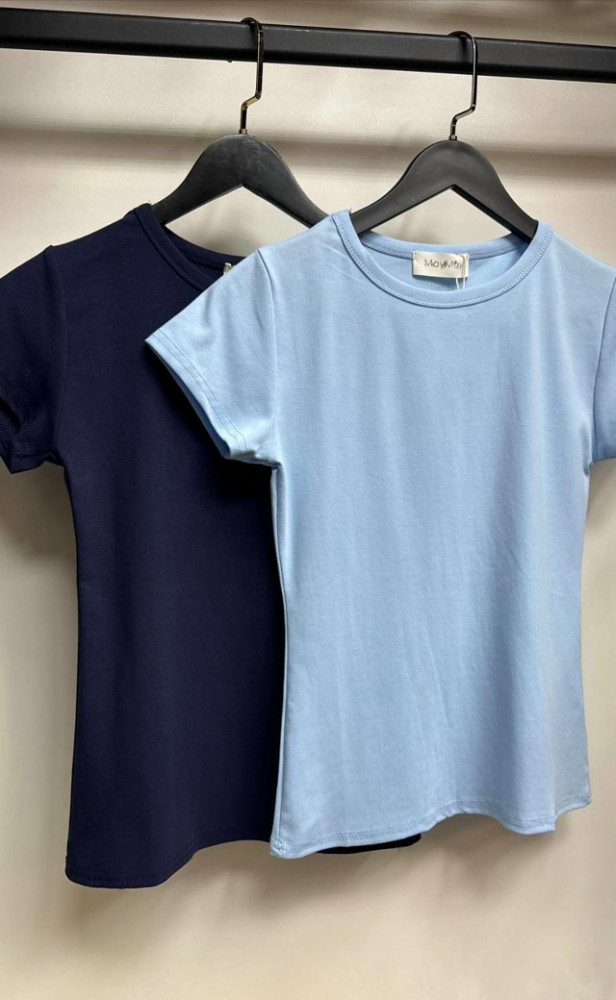 Женская футболка синяя