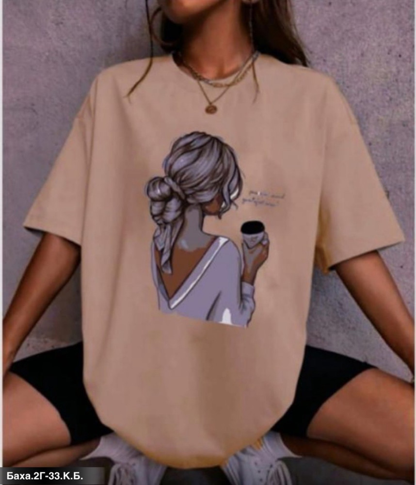 Женская футболка коричневая купить в Интернет-магазине Садовод База - цена 450 руб Садовод интернет-каталог