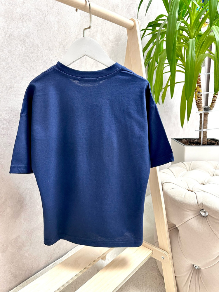 Детская футболка синяя купить в Интернет-магазине Садовод База - цена 599 руб Садовод интернет-каталог