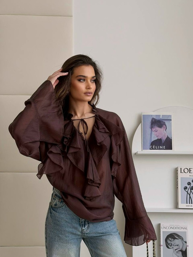 Блузка коричневая купить в Интернет-магазине Садовод База - цена 1500 руб Садовод интернет-каталог