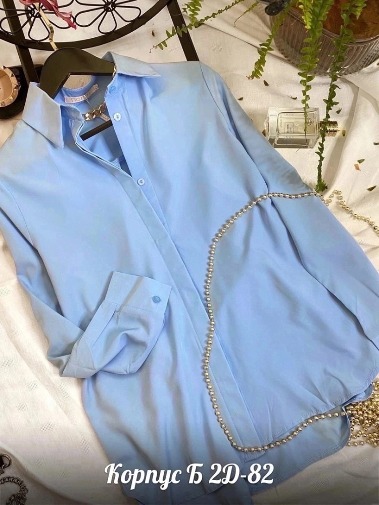 Женская рубашка голубая купить в Интернет-магазине Садовод База - цена 550 руб Садовод интернет-каталог