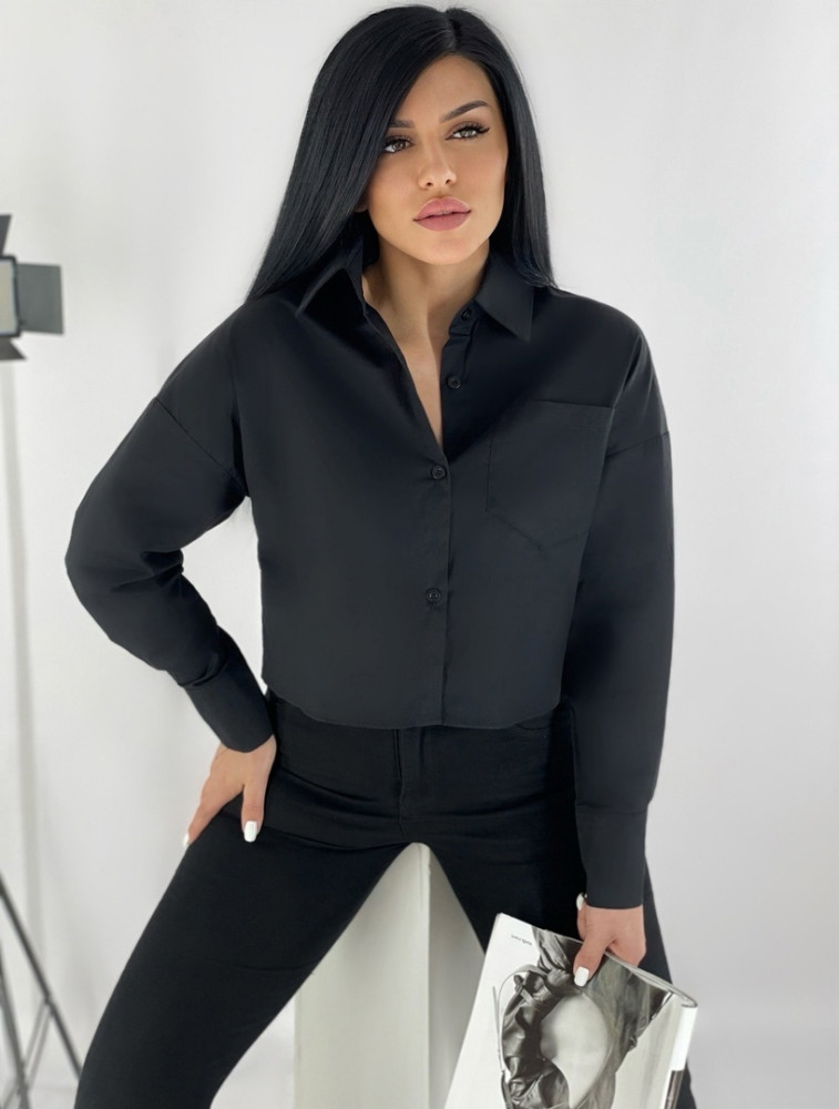 Женская рубашка черная купить в Интернет-магазине Садовод База - цена 900 руб Садовод интернет-каталог
