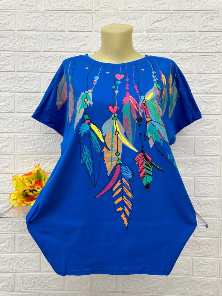 Женская футболка синяя купить в Интернет-магазине Садовод База - цена 600 руб Садовод интернет-каталог