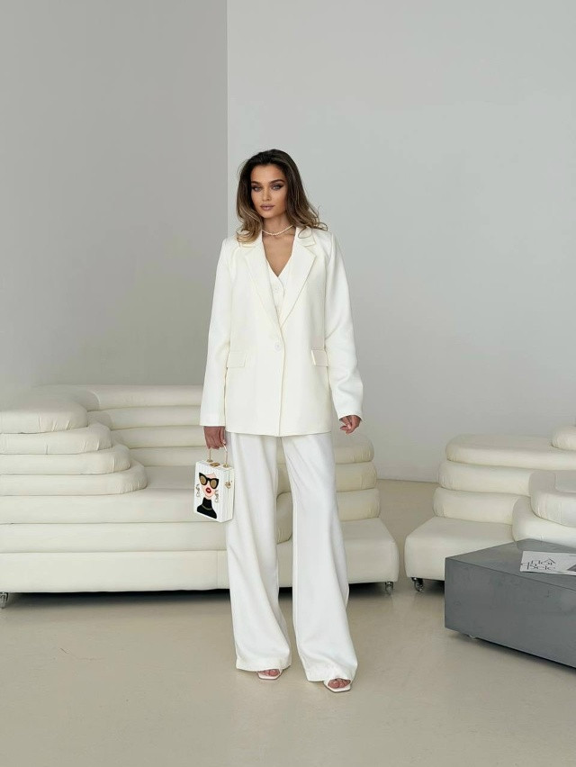 Женский костюм белый купить в Интернет-магазине Садовод База - цена 3300 руб Садовод интернет-каталог