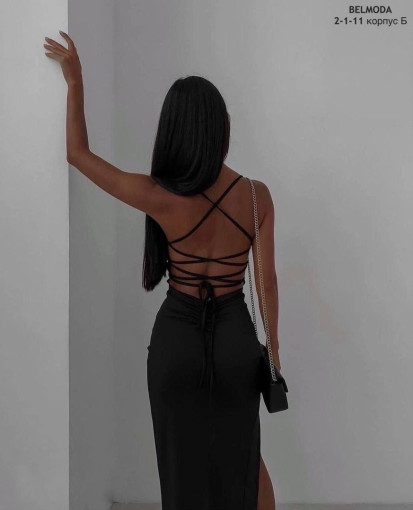 Сдержанное и сексуальное платье в чёрном цвете САДОВОД официальный интернет-каталог