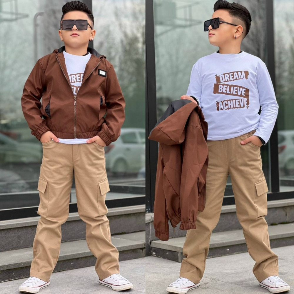 Детский костюм коричневый купить в Интернет-магазине Садовод База - цена 2099 руб Садовод интернет-каталог