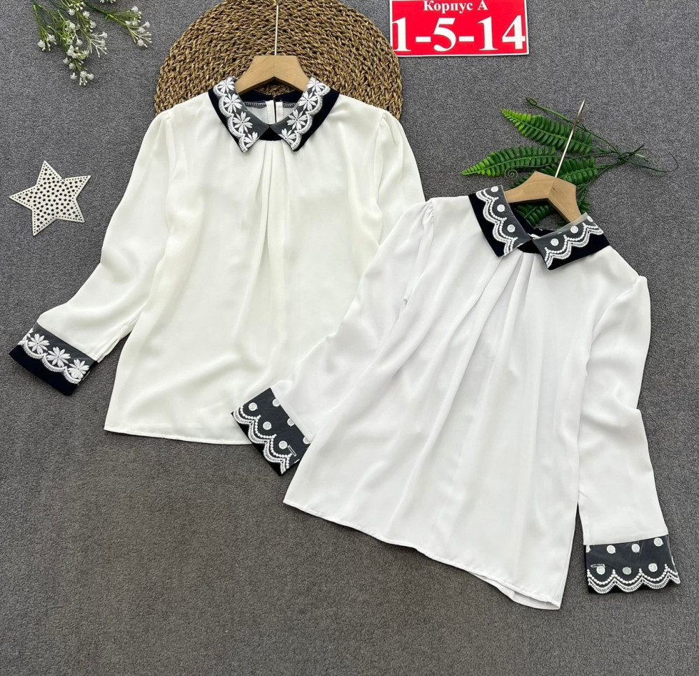 блузка белая купить в Интернет-магазине Садовод База - цена 380 руб Садовод интернет-каталог