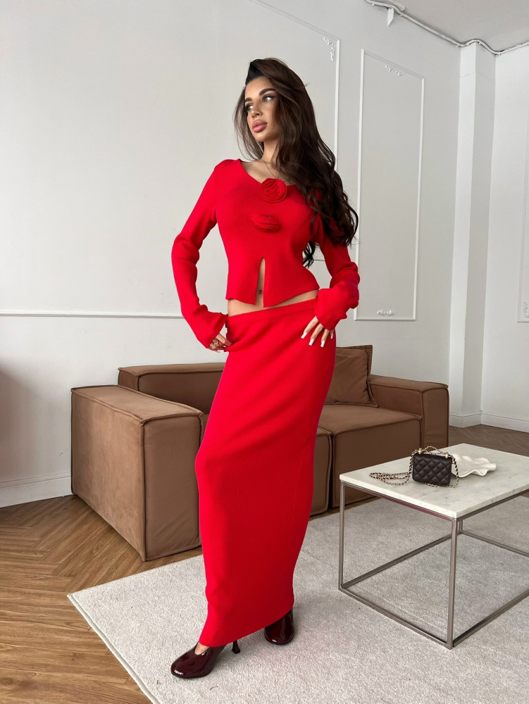 Женский костюм красный купить в Интернет-магазине Садовод База - цена 1400 руб Садовод интернет-каталог