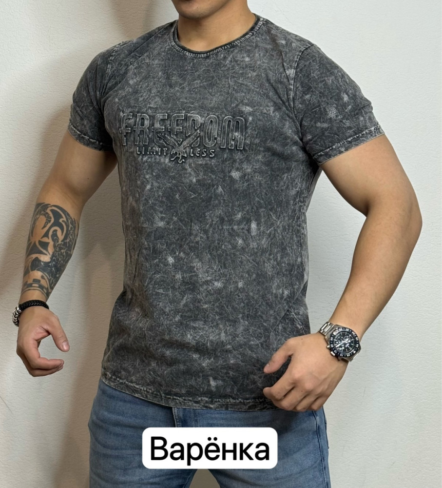 Футболка для мужчин великан, вареный хлопок купить в Интернет-магазине Садовод База - цена 500 руб Садовод интернет-каталог