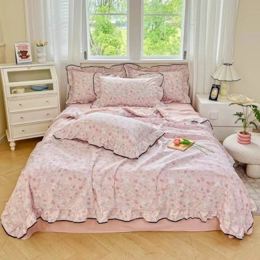 Комплект постельного белья с готовым одеялом из жатой ткани САДОВОД официальный интернет-каталог