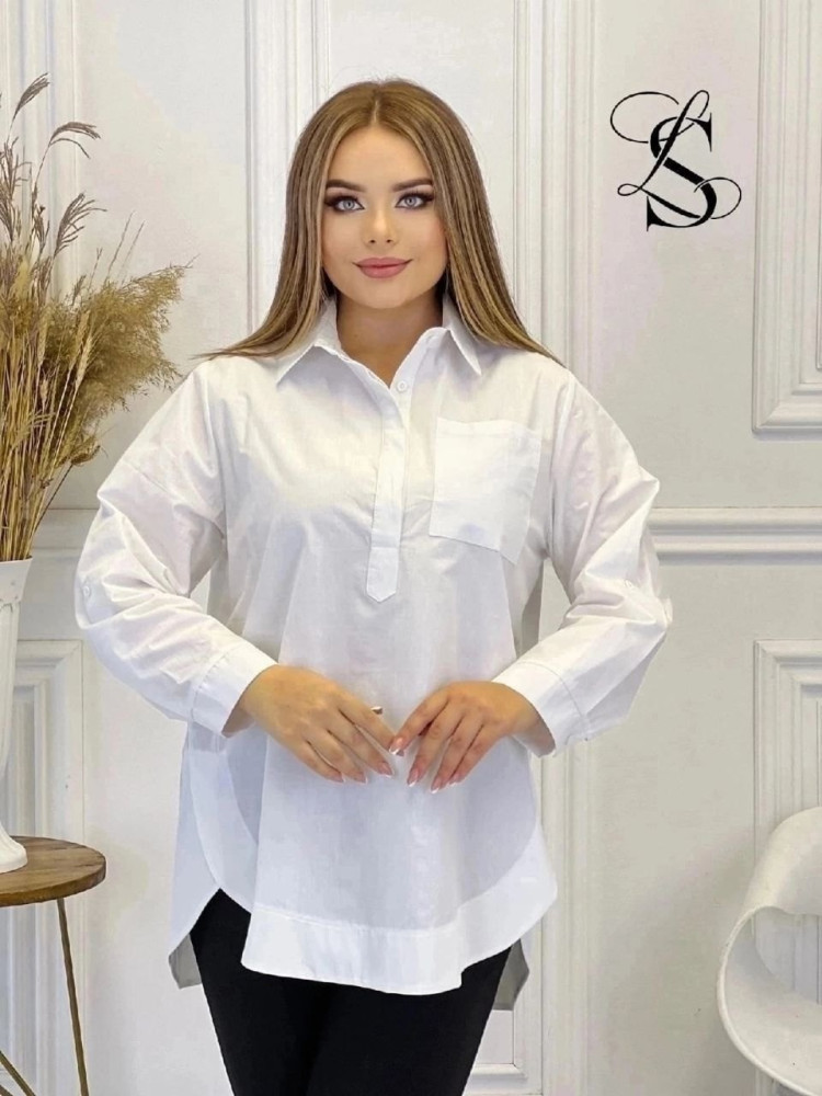 Женская рубашка белая купить в Интернет-магазине Садовод База - цена 2800 руб Садовод интернет-каталог
