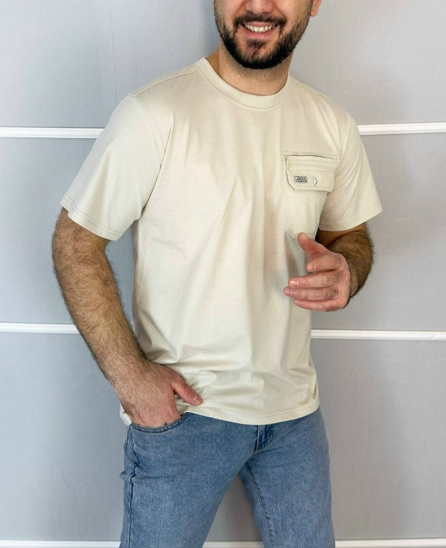 Мужская футболка молочная купить в Интернет-магазине Садовод База - цена 650 руб Садовод интернет-каталог