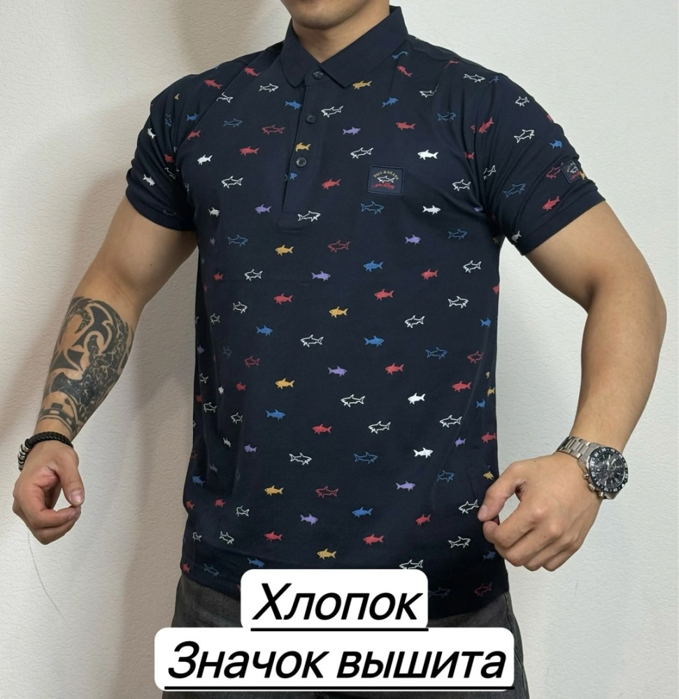 Мужская футболка синяя купить в Интернет-магазине Садовод База - цена 750 руб Садовод интернет-каталог