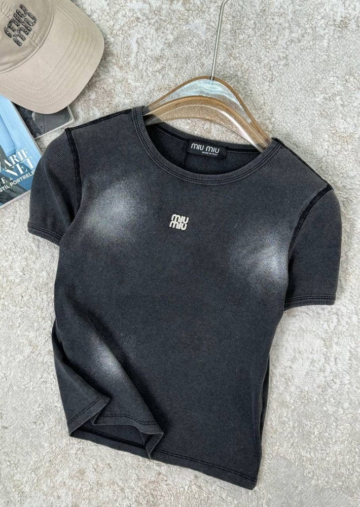 Женская футболка темно-серая купить в Интернет-магазине Садовод База - цена 1700 руб Садовод интернет-каталог