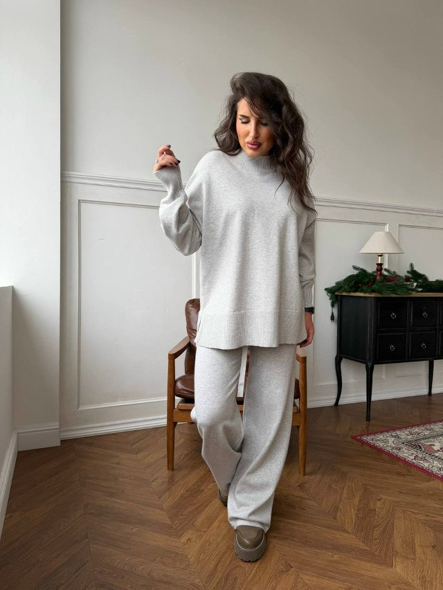 Женский костюм серый купить в Интернет-магазине Садовод База - цена 2250 руб Садовод интернет-каталог