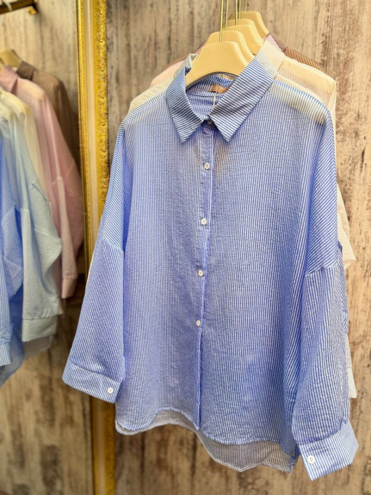 Женская рубашка синяя купить в Интернет-магазине Садовод База - цена 2150 руб Садовод интернет-каталог