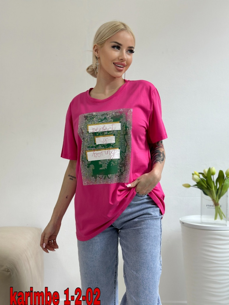 Женская футболка фуксия купить в Интернет-магазине Садовод База - цена 350 руб Садовод интернет-каталог