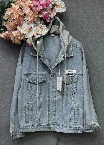 Стильная куртка- джинсовка с капюшоном САДОВОД официальный интернет-каталог