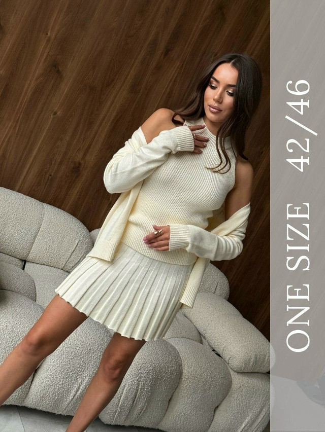 Женский костюм молочный купить в Интернет-магазине Садовод База - цена 2100 руб Садовод интернет-каталог