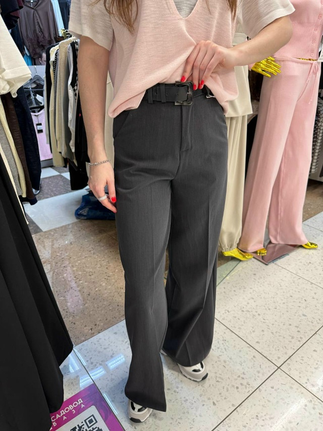 Женские брюки темно-серые купить в Интернет-магазине Садовод База - цена 1500 руб Садовод интернет-каталог