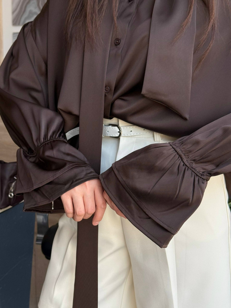 блузка коричневая купить в Интернет-магазине Садовод База - цена 1550 руб Садовод интернет-каталог