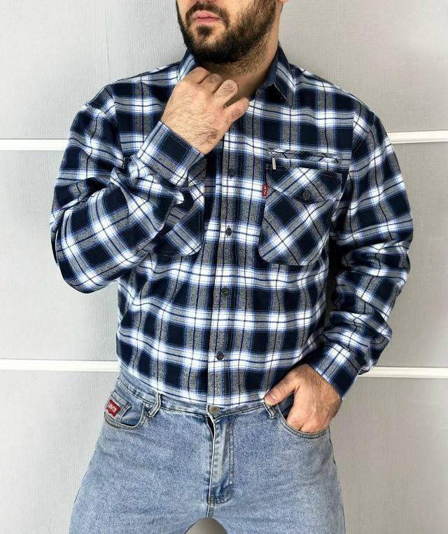 Мужская рубашка серая