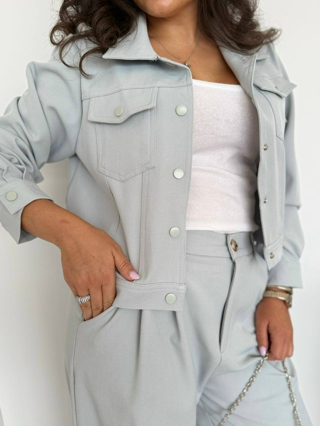 Женский костюм серый купить в Интернет-магазине Садовод База - цена 2600 руб Садовод интернет-каталог